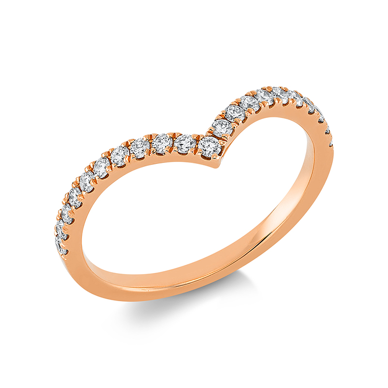 Image 90001341 - Ring 18 kt RG, 21 Brillanten 0,26 ct, TW-si, B:6,0 mm, Weite:53 =*=*= Unterkategorie: ...
