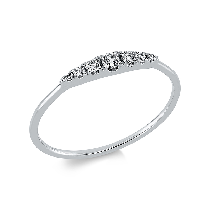 Image 90001364 - Ring 18 kt WG, 7 Brillanten 0,09 ct, TW-si, Weite:50 =*=*= Unterkategorie: Modern ...