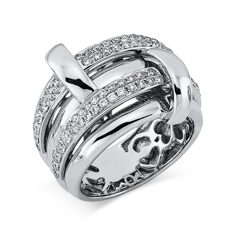 Image 90001366 - Ring 18 kt WG, 76 Brillanten 0,79 ct, TW-vsi/si, B:18,1 mm, ...