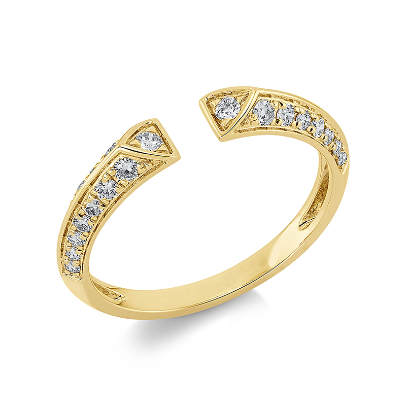 Image 90001346 - Ring 18 kt GG, 30 Brillanten 0,35 ct, TW-si, Weite:53 =*=*= Unterkategorie: Modern ...