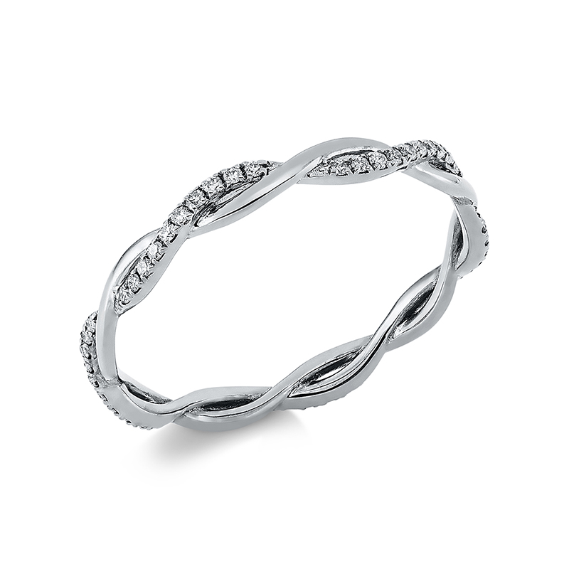 Image 90001359 - Ring 18 kt WG, 50 Brillanten 0,13 ct, TW-si, Weite:53 =*=*= Unterkategorie: Modern ...