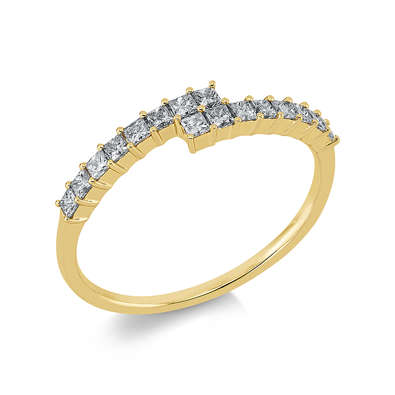 Image 90001384 - Ring 18 kt GG, 16 Princ. 0,33 ct, TW-si, Weite:53 =*=*= Unterkategorie: Modern Woman, ...