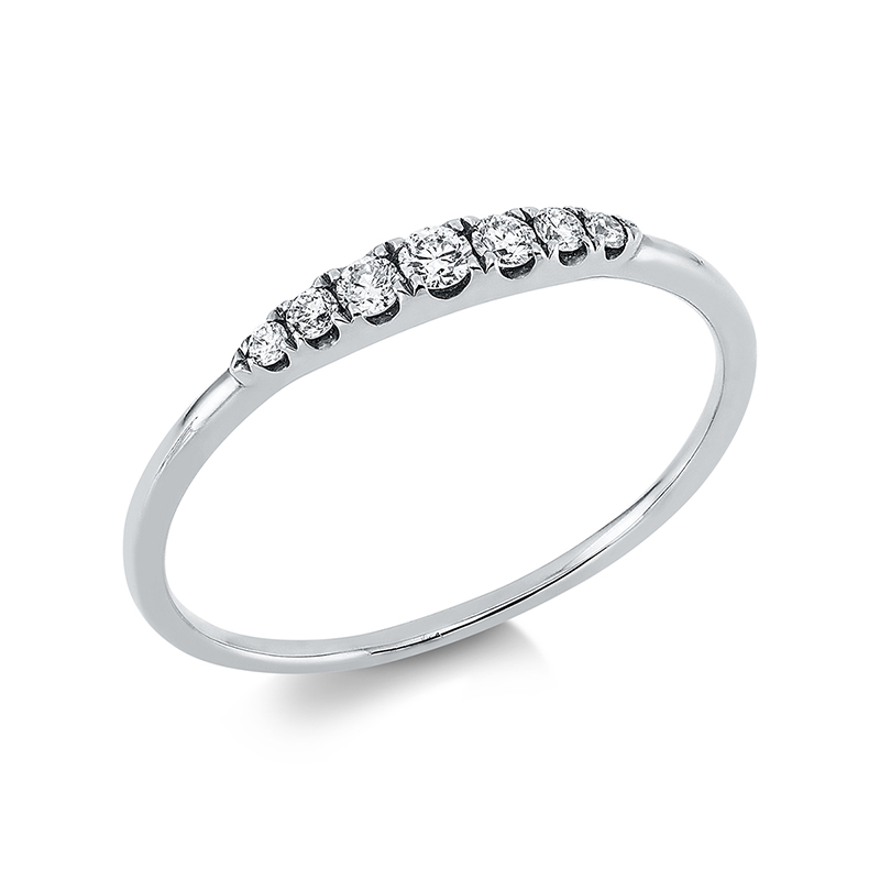 Image 90001385 - Ring 18 kt WG, 7 Brillanten 0,14 ct, TW-si, Weite:53 =*=*= Unterkategorie: Modern ...