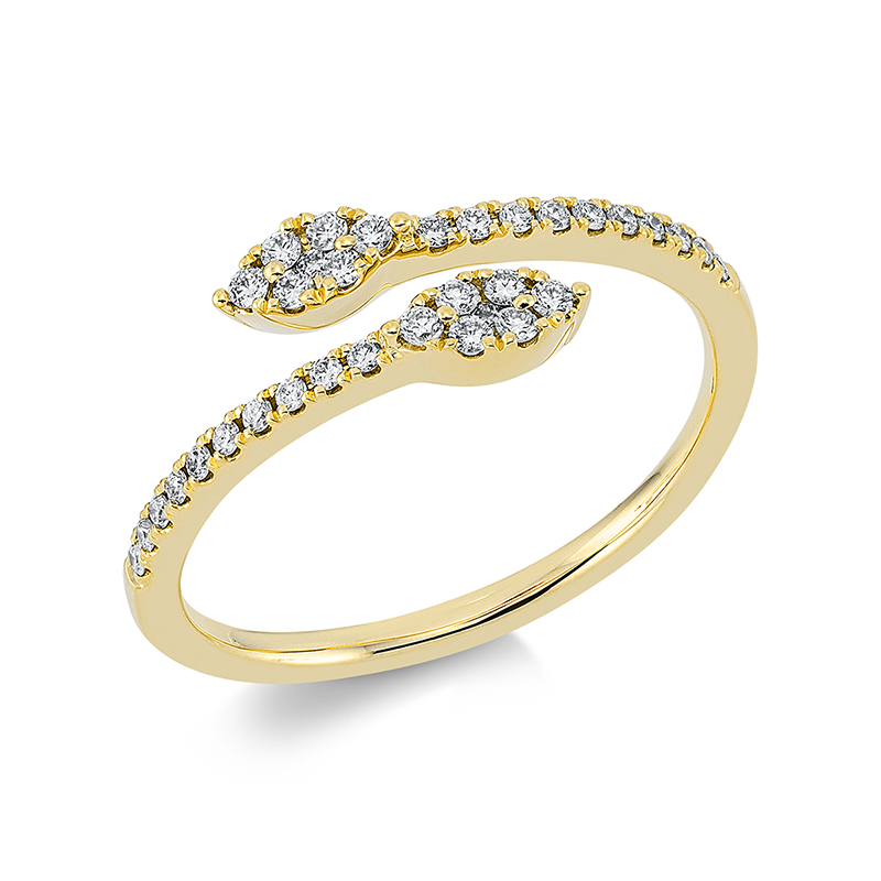 Image 90001387 - Ring 18 kt GG, 34 Brillanten 0,19 ct, TW-si, Weite:53 =*=*= Unterkategorie: Modern ...