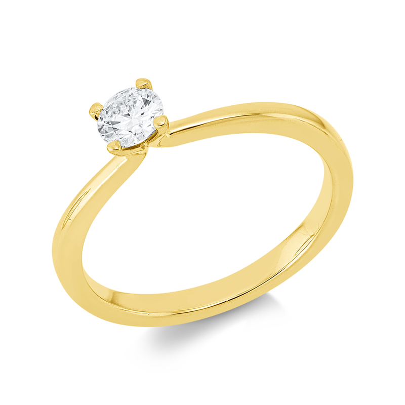 Image 90001388 - Ring 4er-Krappe 18 kt GG, GIA1523533577, 1 Brill. 0,30 ct, TW-si, ...