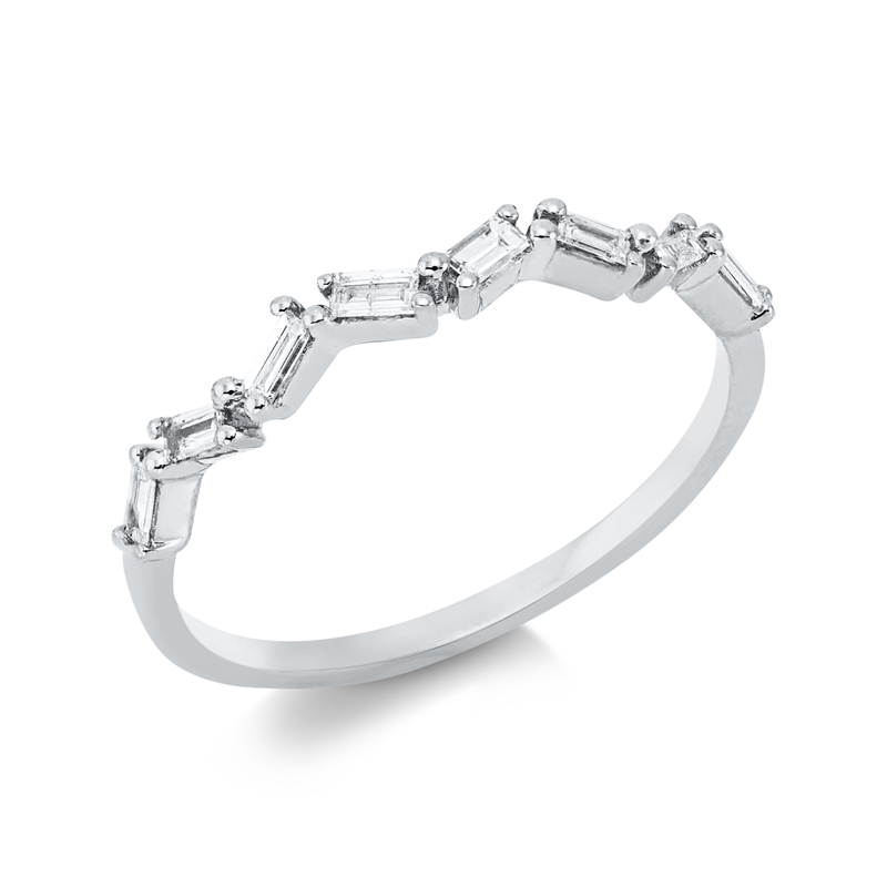 Image 90001399 - Ring 18 kt WG, 8 Baguette 0,17 ct, TW-si, Weite:54 =*=*= Unterkategorie: Baguette, ...