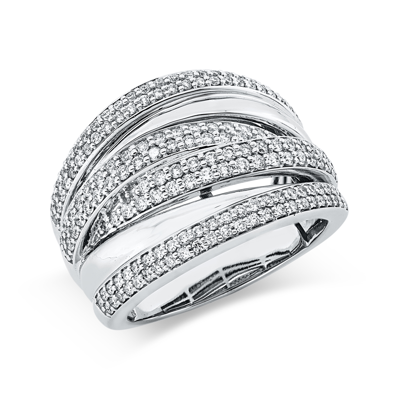 Image 90001401 - Ring 18 kt WG, 162 Brillanten 0,90 ct, TW-si, B:16,0 mm, Weite:54 =*=*= Unterkategorie: ...