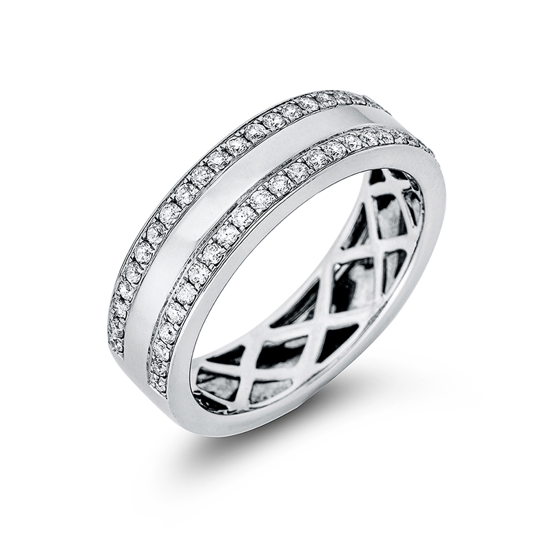 Image 90001402 - Ring 18 kt WG, 46 Brillanten 0,49 ct, W-si, Weite:54 =*=*= Unterkategorie: Modern ...