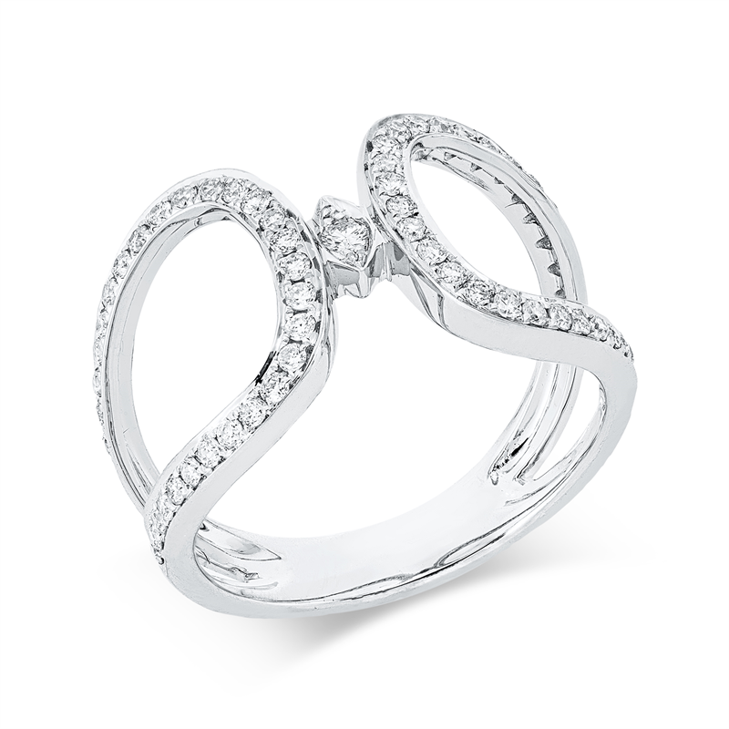 Image 90001403 - Ring 18 kt WG, 59 Brillanten 0,45 ct, TW-si, B:13,0 mm, Weite:54 =*=*= Unterkategorie: ...