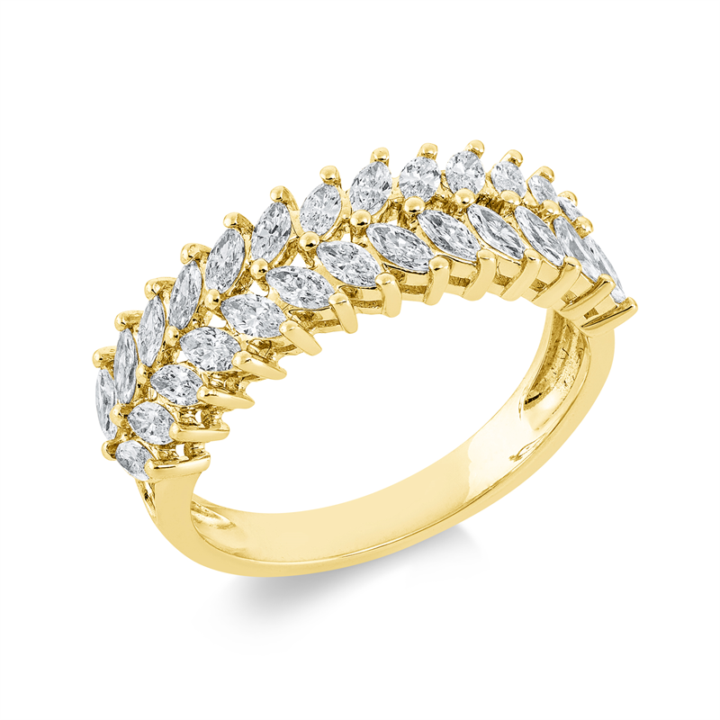Image 90001421 - Ring 18 kt GG, 26 Navette 0,94 ct, TW-vsi, Weite:53 =*=*= Unterkategorie: Modern Woman, ...