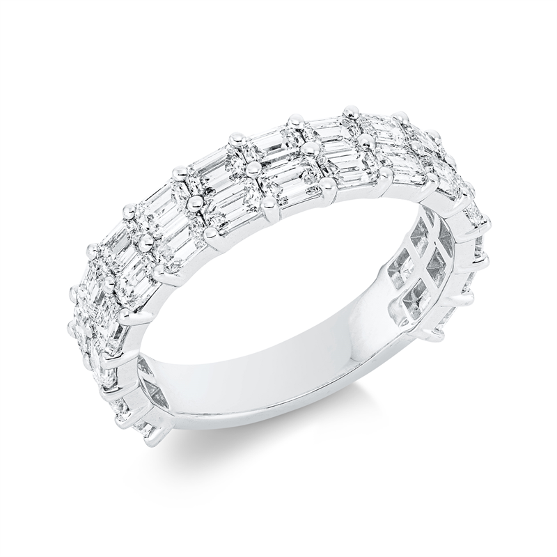 Image 90001449 - Ring 18 kt WG, 30 Sm.schliff 2,58 ct, TW-si, Weite:53 =*=*= Unterkategorie: Baguette, ...