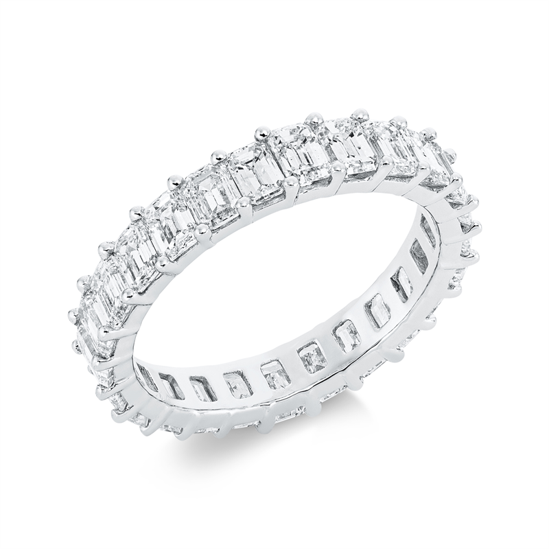 Image 90001486 - Ring 18 kt WG, 25 Sm.schliff 4,00 ct, TW-si, Weite:55 =*=*= Unterkategorie: Memoire ...