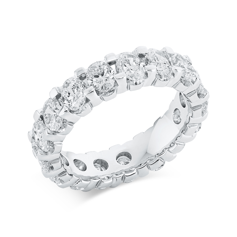 Image 90001487 - Ring 18 kt WG, 17 Oval 4,00 ct, TW-si, Weite:54 =*=*= Unterkategorie: Memoire voll, ...