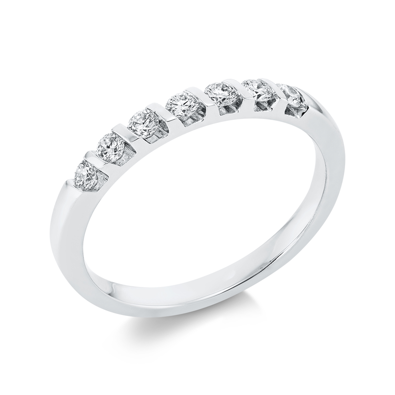 Image 90001491 - Ring 18 kt WG, 7 Brillanten 0,28 ct, TW-si, Weite:54 =*=*= Unterkategorie: Memoire ...