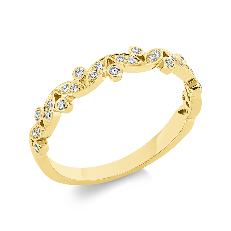 Image 90001536 - Ring 18 kt GG, 28 Brillanten 0,16 ct, TW-si, Weite:54 =*=*= Unterkategorie: Modern ...
