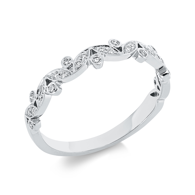 Image 90001537 - Ring 18 kt WG, 28 Brillanten 0,15 ct, TW-si, B:3,1 mm, Weite:54 =*=*= Unterkategorie: ...