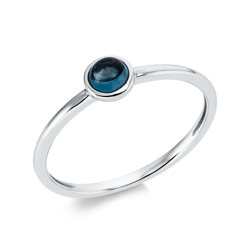 Image 90001545 - Ring 18 kt WG rund, 1 Topas 0,36 ct Lond. blue, H:5,0 mm, B:5,0 mm, ...