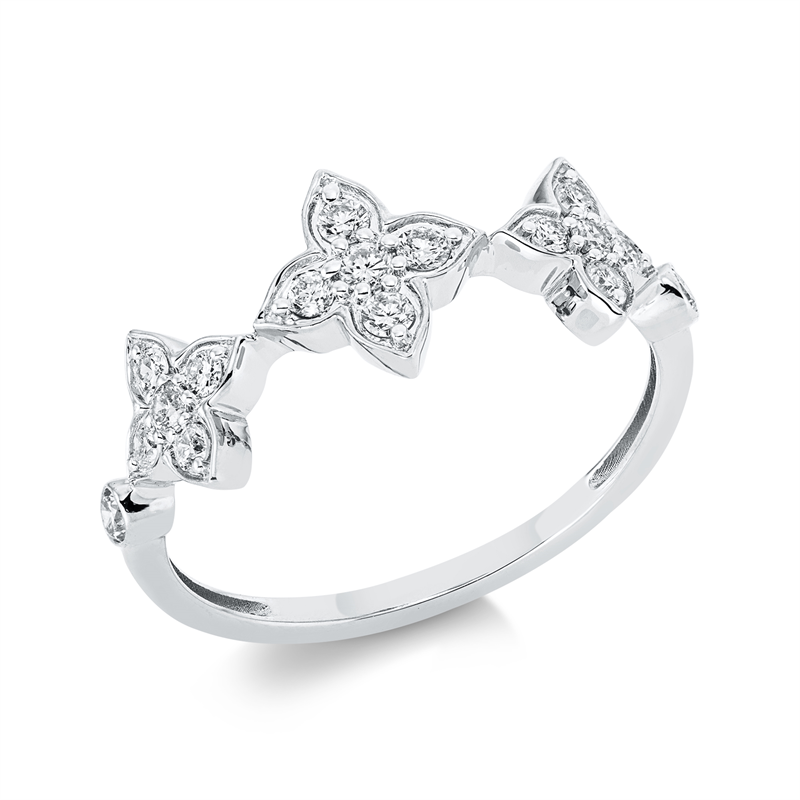 Image 90001579 - Ring 18 kt WG, 17 Brillanten 0,32 ct, TW-si, Weite:54 =*=*= Unterkategorie: Modern ...
