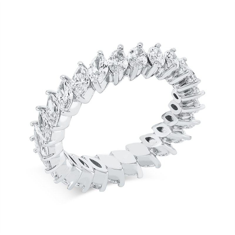Image 90001584 - Ring 18 kt WG, 25 Navette 3,13 ct, TW-si, B:4,8 mm, Weite:53 =*=*= Unterkategorie: ...