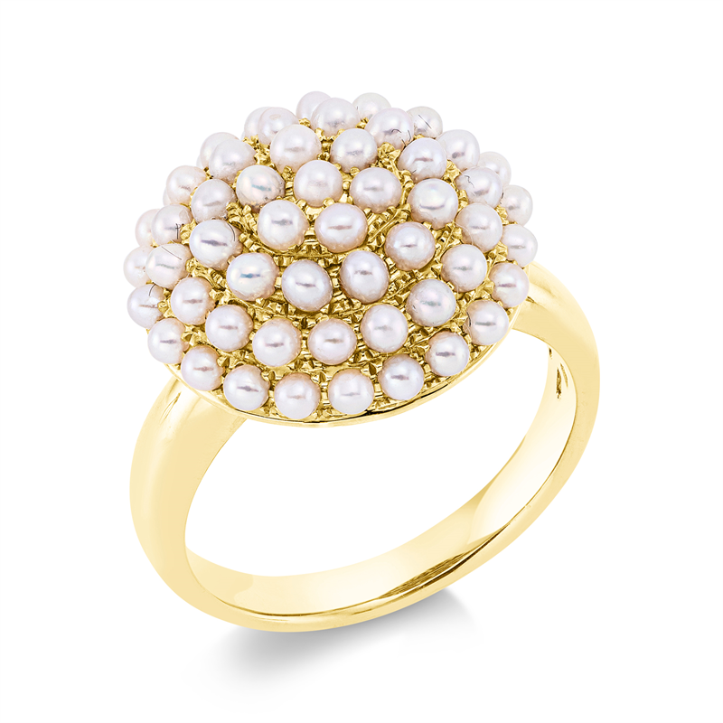 Image 90001615 - Ring 18 kt GG, 59 ZP weiß 1,9 mm, Weite:53 =*=*= Unterkategorie: Perle, Hauptmaterial: ...