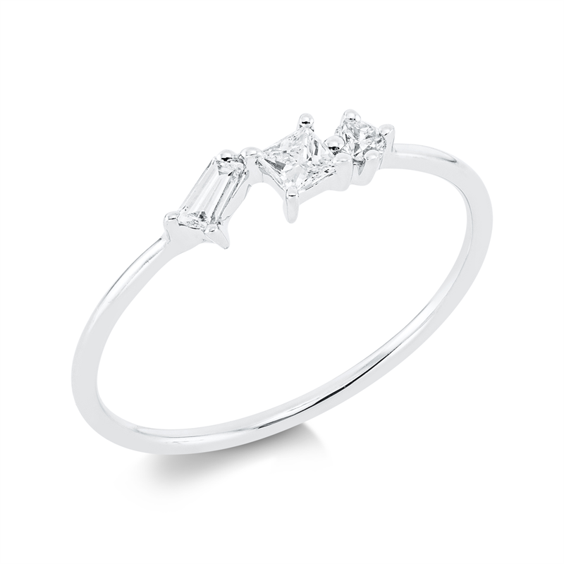 Image 90001628 - Ring 18 kt WG, 3 Fant-Schl. 0,18 ct, TW-vsi/si, Weite:52 =*=*= Unterkategorie: Modern ...