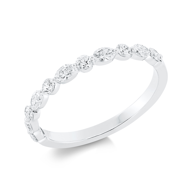 Image 90001630 - Ring 18 kt WG, 11 Fant-Schl. 0,45 ct, TW-si, Weite:53 =*=*= Unterkategorie: Modern ...