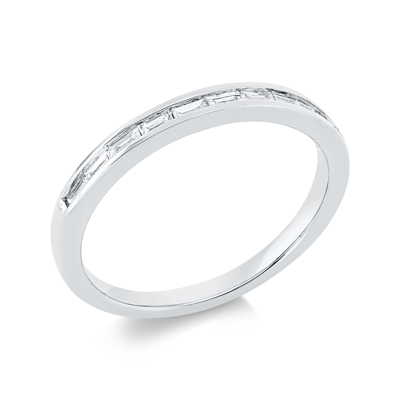 Image 90001642 - Ring 18 kt WG, 10 Baguette 0,23 ct, TW-si, Weite:54 =*=*= Unterkategorie: Memoire halb, ...