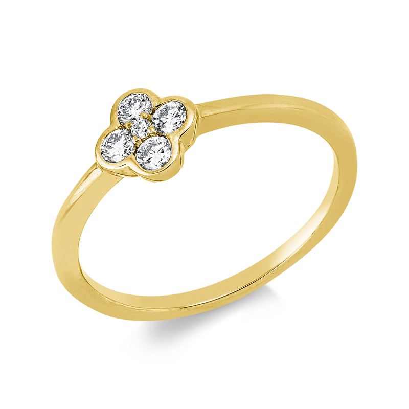 Image 90001664 - Ring 18 kt GG, 5 Brillanten 0,18 ct, TW-si, H:6,7 mm, B:6,4 mm, ...