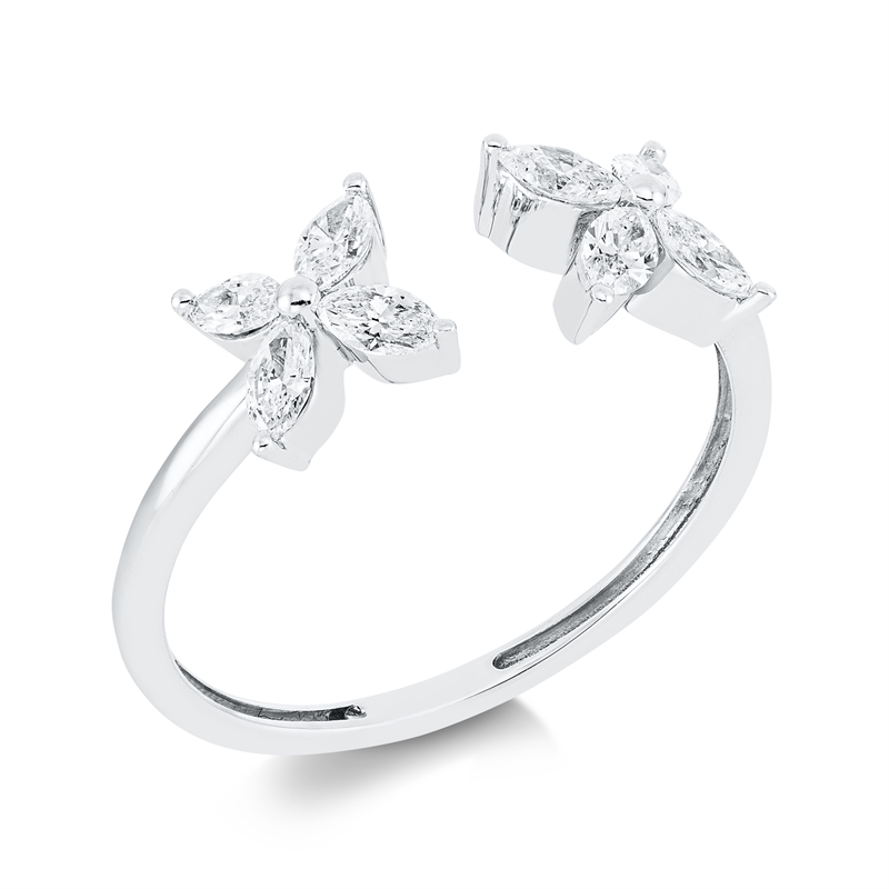 Image 90001666 - Ring 18 kt WG, 8 Navette 0,51 ct, TW-vsi, Weite:53 =*=*= Unterkategorie: Modern Woman, ...