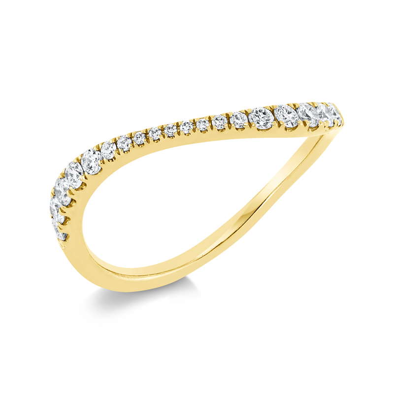 Image 90001678 - Ring 18 kt GG, 19 Brillanten 0,26 ct, I-pi, Weite:53 =*=*= Unterkategorie: Modern ...