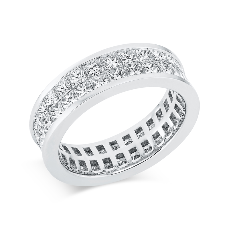 Image 90001688 - Ring 18 kt WG, 58 Princ. 4,37 ct, TW-si, Weite:55 =*=*= Unterkategorie: Baguette, ...