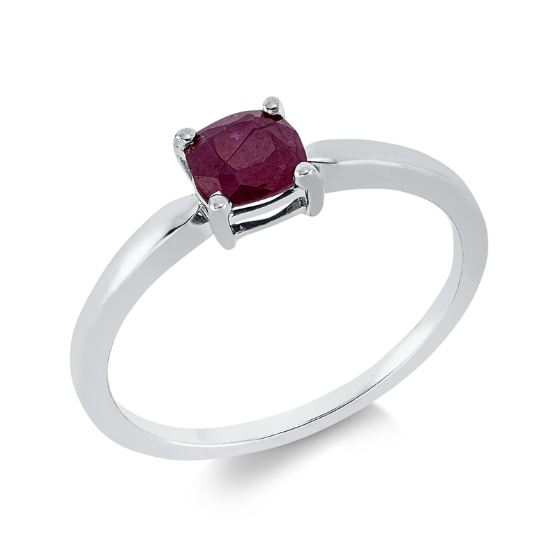 Image 90001697 - Ring 18 kt WG, 1 Rubin 0,58 ct rot, Weite:54 =*=*= Unterkategorie: Farbstein Classic, ...