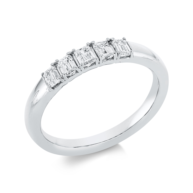 Image 90001717 - Ring 18 kt WG, 5 Sm.schliff 0,50 ct, TW-si, Weite:54 =*=*= Unterkategorie: Baguette, ...