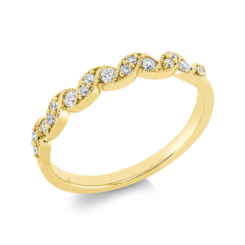 Image 90001723 - Ring 18 kt GG, 17 Brillanten 0,20 ct, TW-si, Weite:54 =*=*= Unterkategorie: Modern ...