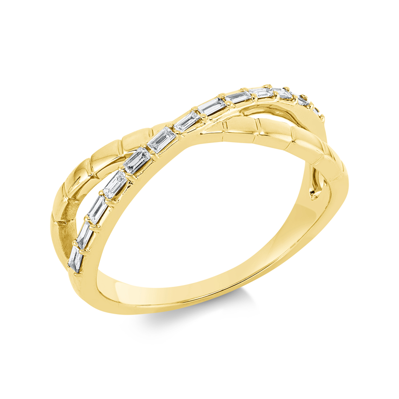 Image 90001726 - Ring 18 kt GG, 13 Baguette 0,13 ct, TW-si, Weite:54 =*=*= Unterkategorie: Baguette, ...
