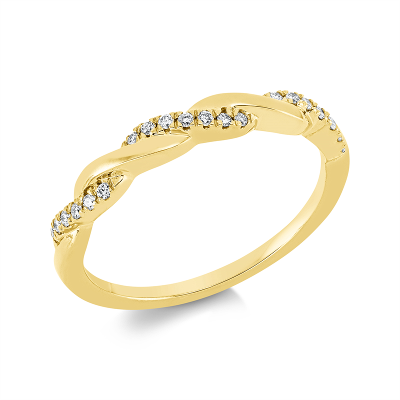 Image 90001728 - Ring 18 kt GG, 21 Brillanten 0,10 ct, TW-si, Weite:54 =*=*= Unterkategorie: Modern ...
