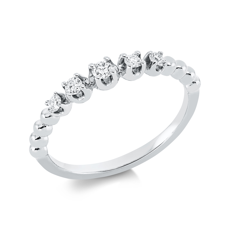 Image 90001731 - Ring 18 kt WG, 5 Brillanten 0,17 ct, TW-si, Weite:54 =*=*= Unterkategorie: Modern ...