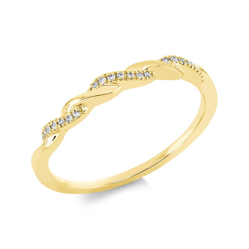 Image 90001734 - Ring 18 kt GG, 21 Brillanten 0,06 ct, TW-si, Weite:54 =*=*= Unterkategorie: Modern ...