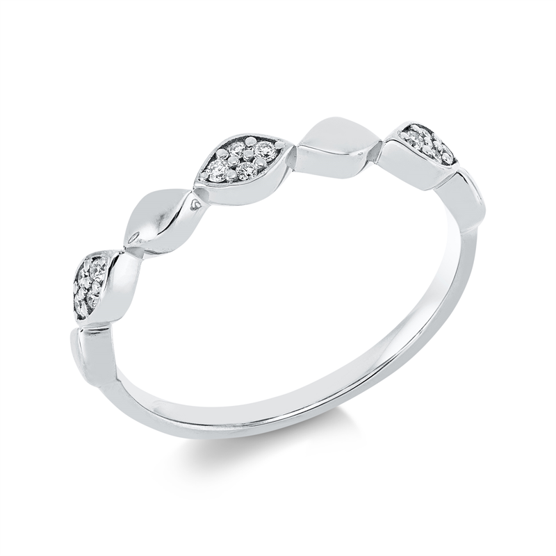 Image 90001737 - Ring 18 kt WG, 12 Brillanten 0,07 ct, TW-si, Weite:54 =*=*= Unterkategorie: Modern ...
