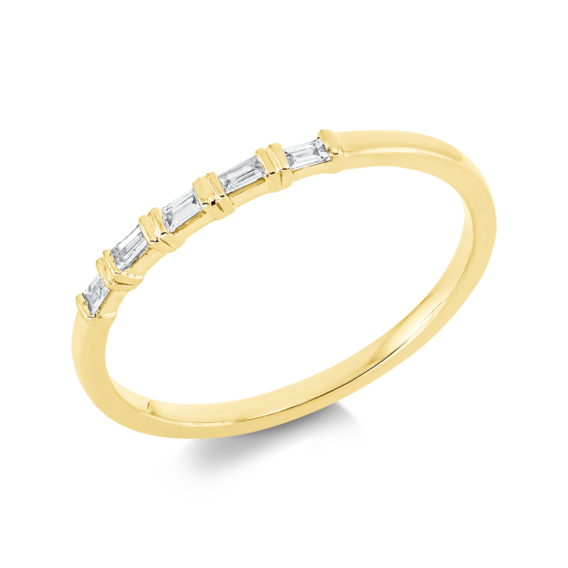 Image 90001738 - Ring 18 kt GG, 5 Baguette 0,07 ct, TW-si, Weite:54 =*=*= Unterkategorie: Baguette, ...