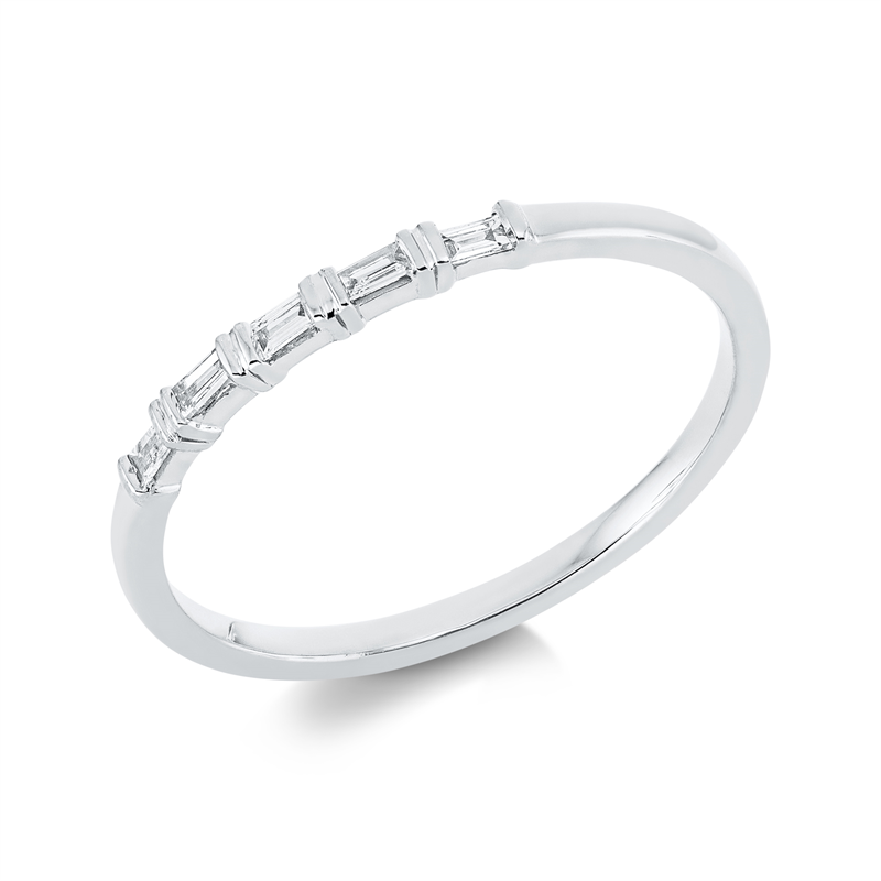 Image 90001739 - Ring 18 kt WG, 5 Baguette 0,07 ct, TW-si, Weite:54 =*=*= Unterkategorie: Baguette, ...