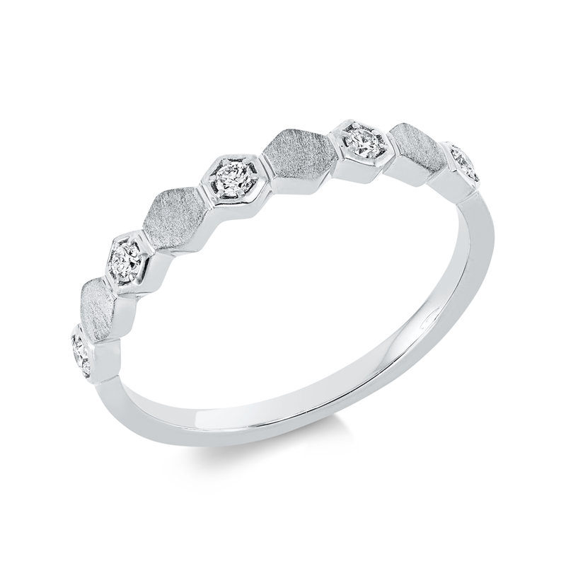 Image 90001743 - Ring 18 kt WG, 5 Brillanten 0,10 ct, TW-si, Weite:54 =*=*= Unterkategorie: Modern ...