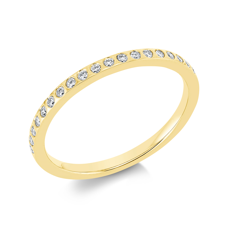 Image 90001747 - Ring 18 kt GG, 19 Brillanten 0,18 ct, TW-si, Weite:54 =*=*= Unterkategorie: Memoire ...