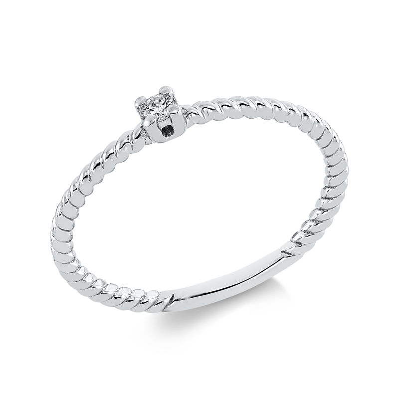 Image 90001750 - Ring 18 kt WG, 1 Brill. 0,03 ct, TW-si, Weite:54 =*=*= Unterkategorie: Solitaire, ...