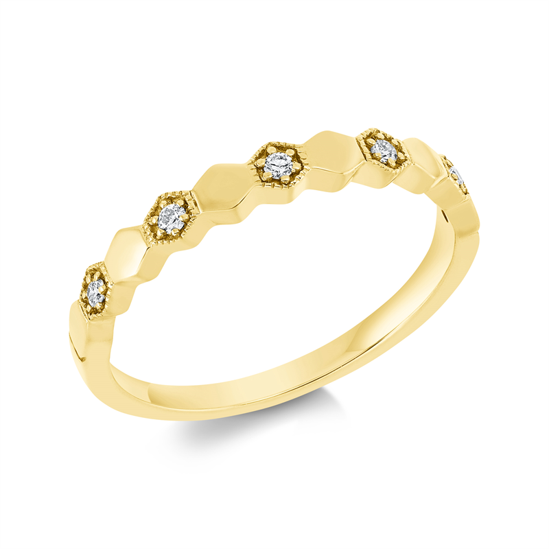 Image 90001751 - Ring 18 kt GG, 5 Brillanten 0,06 ct, TW-si, Weite:54 =*=*= Unterkategorie: Modern ...