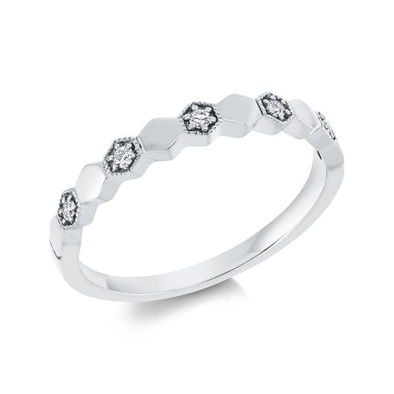 Image 90001752 - Ring 18 kt WG, 5 Brillanten 0,06 ct, TW-si, Weite:54 =*=*= Unterkategorie: Modern ...
