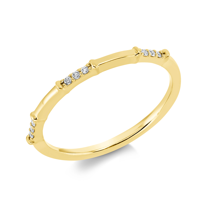 Image 90001754 - Ring 18 kt GG, 9 Brillanten 0,05 ct, TW-si, Weite:54 =*=*= Unterkategorie: Modern ...