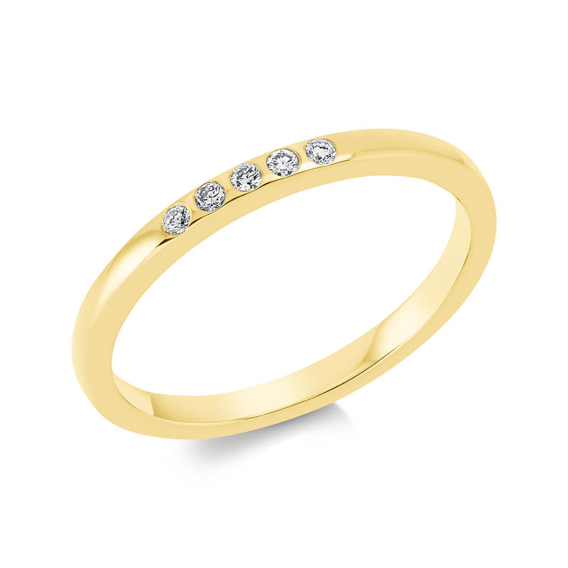 Image 90001755 - Ring 18 kt GG, 5 Brillanten 0,05 ct, TW-si, Weite:54 =*=*= Unterkategorie: Modern ...