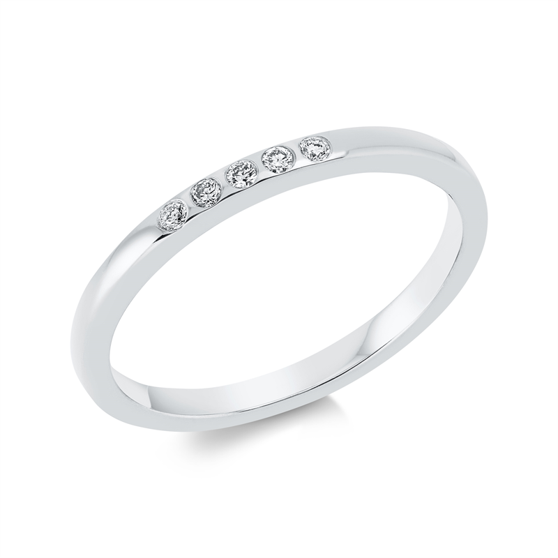 Image 90001756 - Ring 18 kt WG, 5 Brillanten 0,05 ct, TW-si, Weite:54 =*=*= Unterkategorie: Modern ...