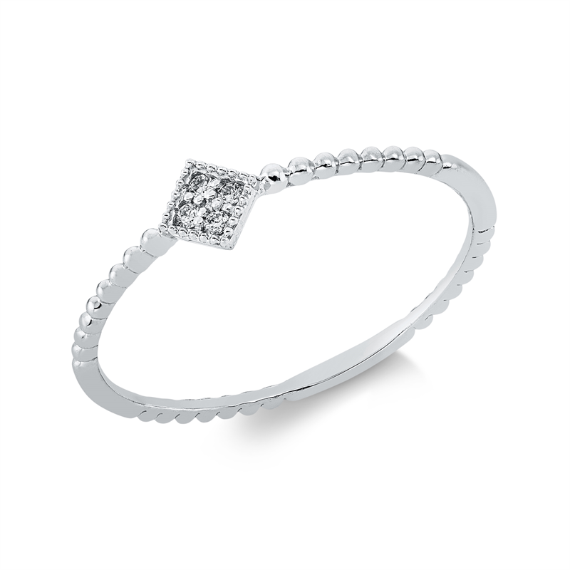 Image 90001762 - Ring 18 kt WG, 4 Brillanten 0,02 ct, TW-si, H:4,7 mm, B:4,5 mm, ...
